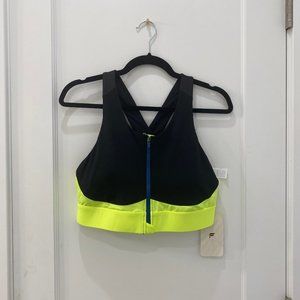 Fabletics front zip sports bra NWT